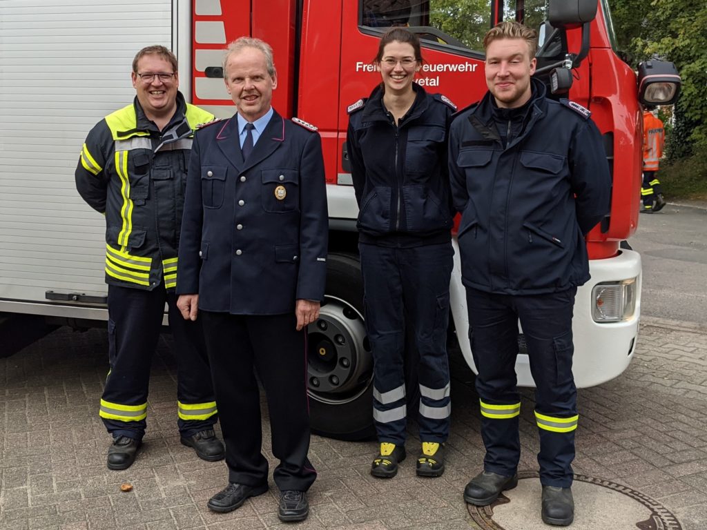 V.l.: Gbm Arne Behrens, Volker Petersen, Gal-v Svenja Reucher, Gal Philip Juraschek